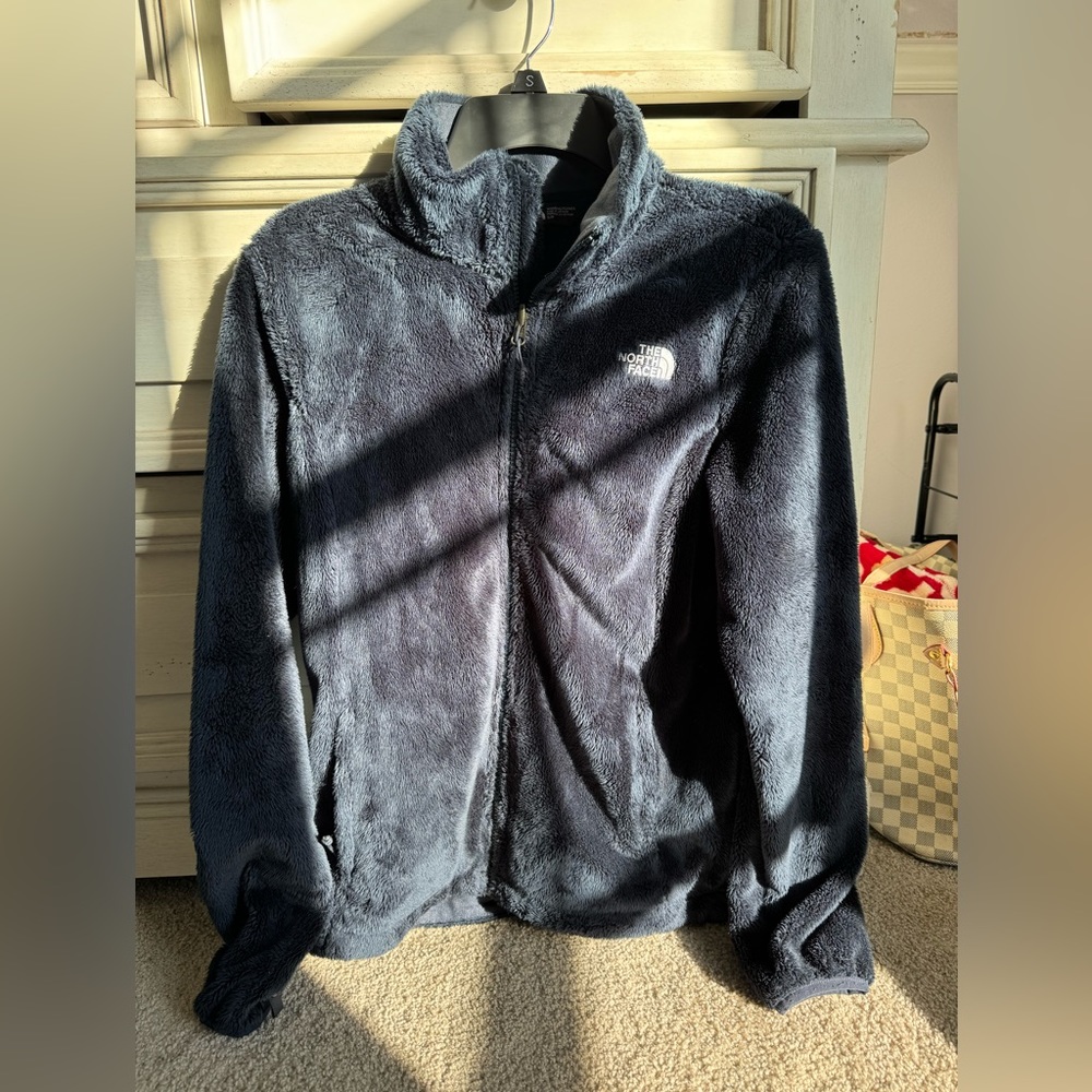 North face fuzzy zip up